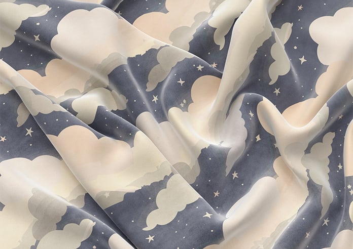 Cloudy Cosmos, Twinkle Grey - Motorised Roman Blind - Image 4